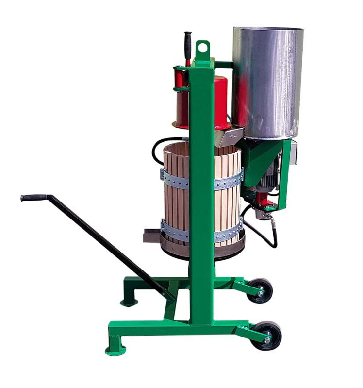 Hydraulický lis na jablkový džús 30 l + drvič