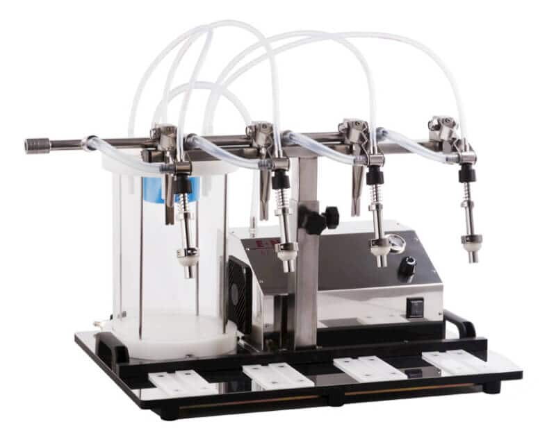 Jednohlavové a štvorhlavové vákuové plniace zariadenia pre sklenené fľaše